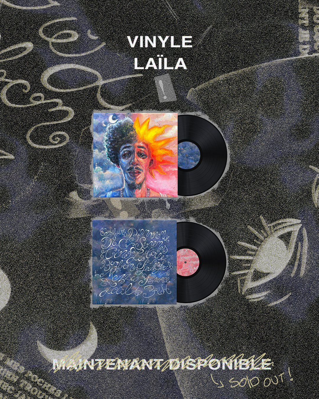 Flyer Merchandising Laïla Vinyle