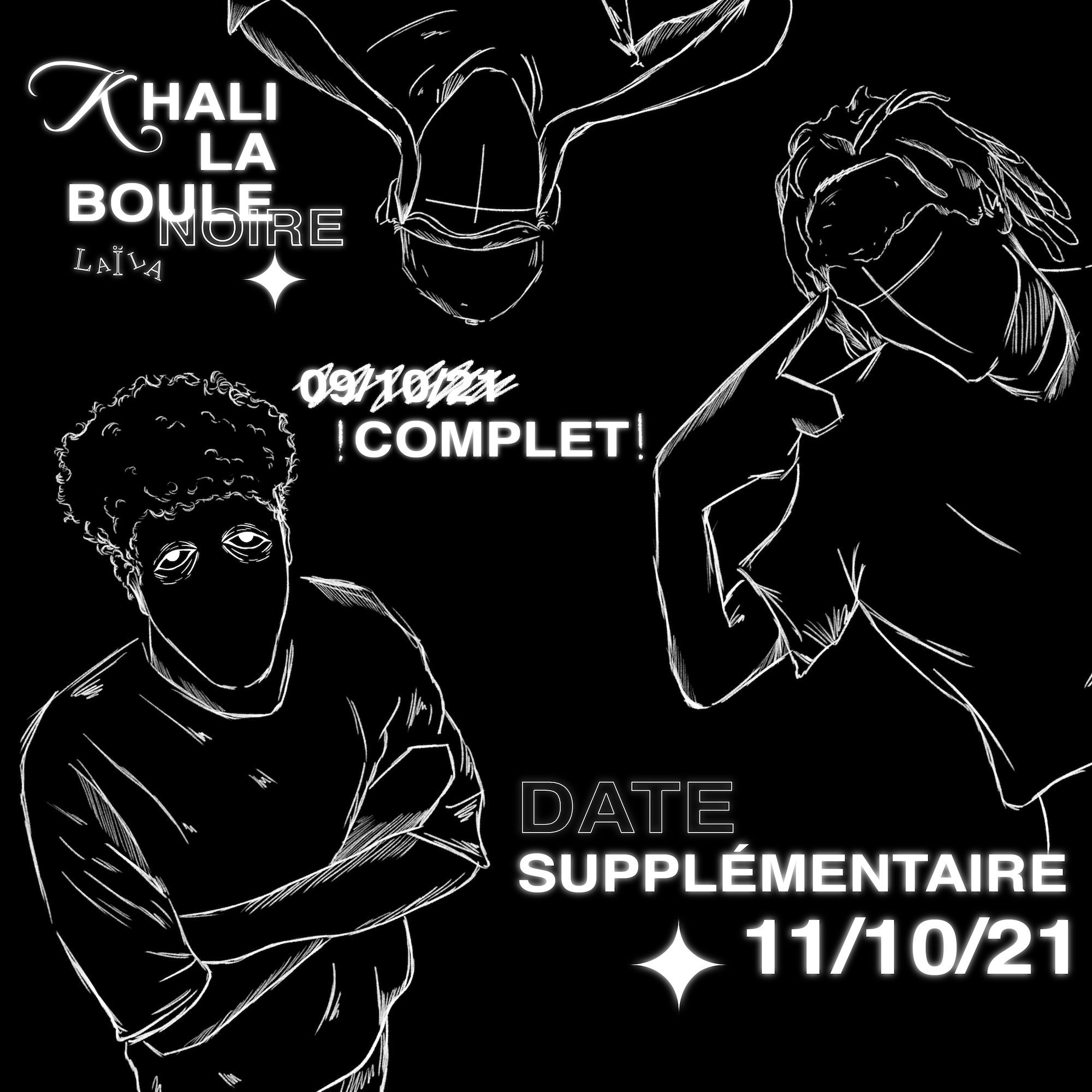 Flyer Concert Khali La Boule Noire 11 Octobre 2021